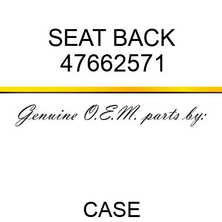 SEAT BACK 47662571
