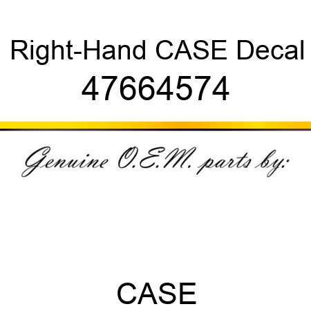Right-Hand CASE Decal 47664574