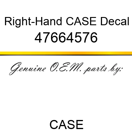 Right-Hand CASE Decal 47664576