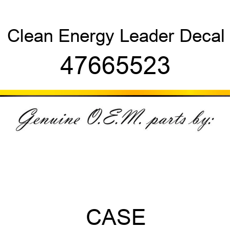 Clean Energy Leader Decal 47665523