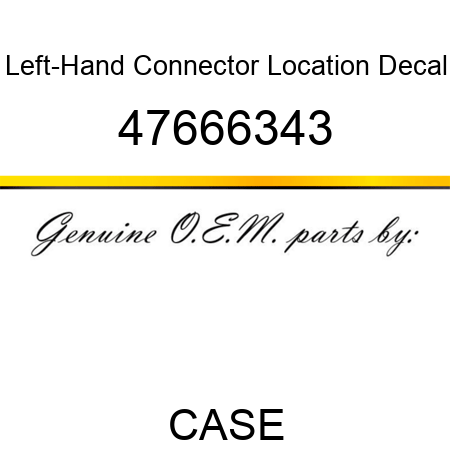 Left-Hand Connector Location Decal 47666343
