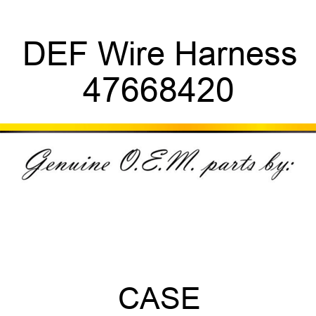 DEF Wire Harness 47668420