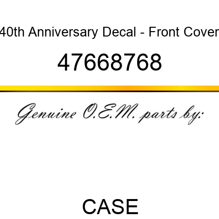 40th Anniversary Decal - Front Cover 47668768