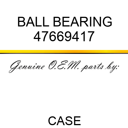 BALL BEARING 47669417