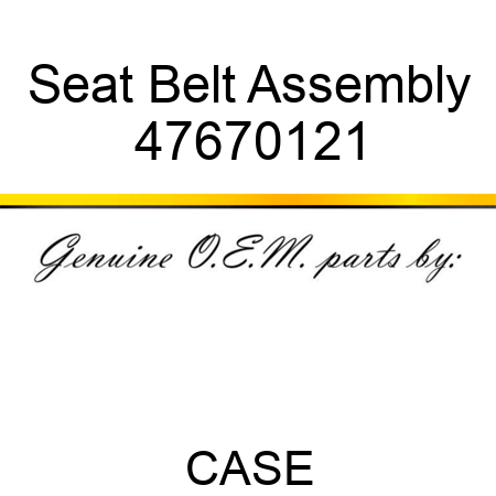 Seat Belt Assembly 47670121