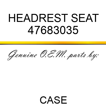 HEADREST, SEAT 47683035