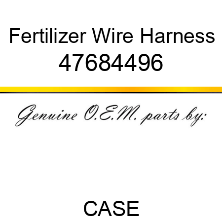 Fertilizer Wire Harness 47684496