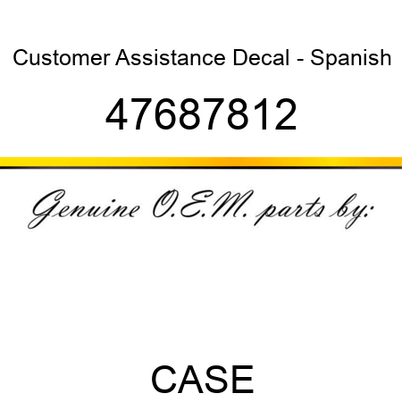 Customer Assistance Decal - Spanish 47687812