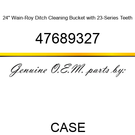 24" Wain-Roy Ditch Cleaning Bucket with 23-Series Teeth 47689327