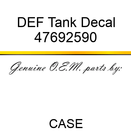 DEF Tank Decal 47692590