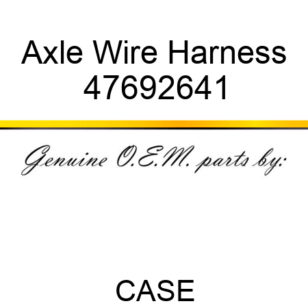 Axle Wire Harness 47692641