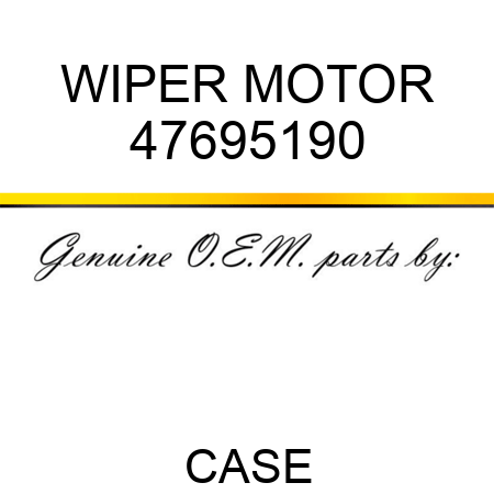 WIPER MOTOR 47695190