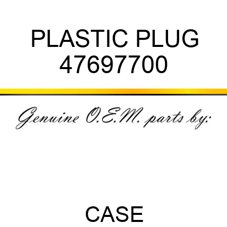 PLASTIC PLUG 47697700