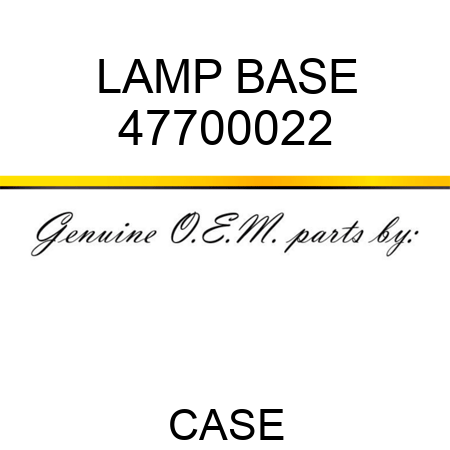 LAMP BASE 47700022
