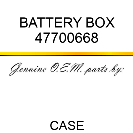 BATTERY BOX 47700668