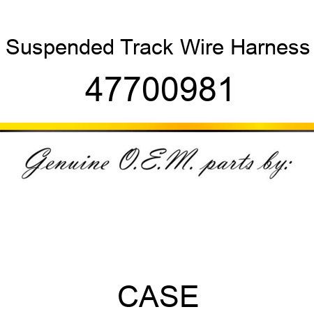 Suspended Track Wire Harness 47700981