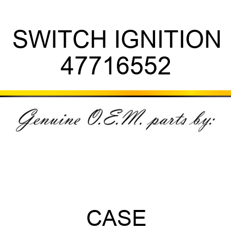 SWITCH, IGNITION 47716552