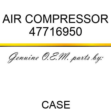 AIR COMPRESSOR 47716950