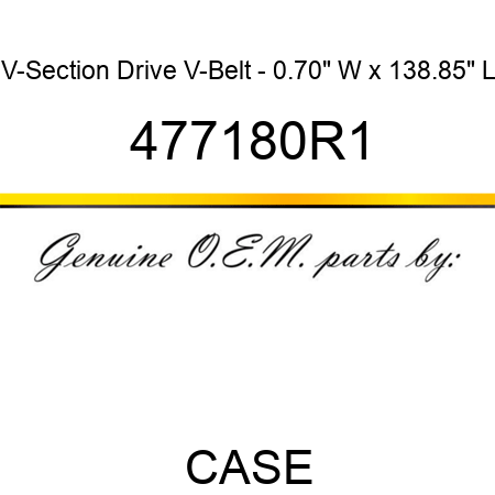 V-Section Drive V-Belt - 0.70" W x 138.85" L 477180R1