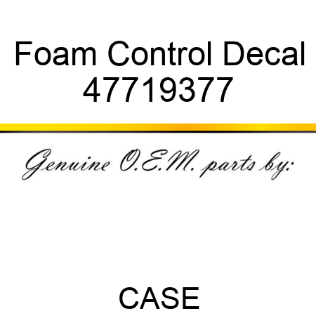 Foam Control Decal 47719377