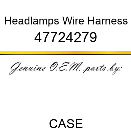 Headlamps Wire Harness 47724279