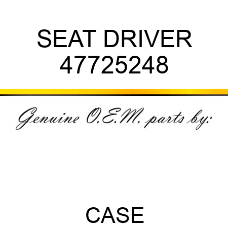 SEAT, DRIVER 47725248