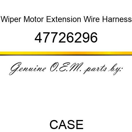 Wiper Motor Extension Wire Harness 47726296