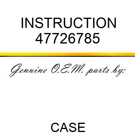 INSTRUCTION 47726785