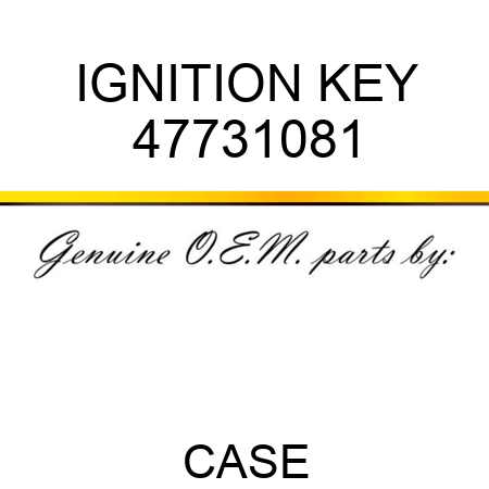 IGNITION KEY 47731081