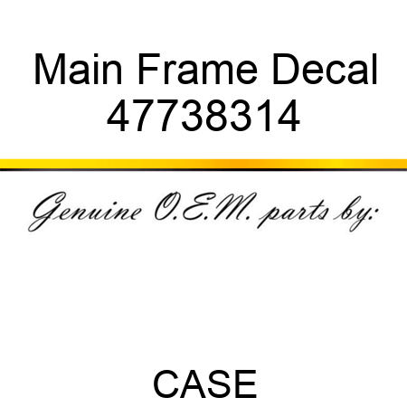 Main Frame Decal 47738314