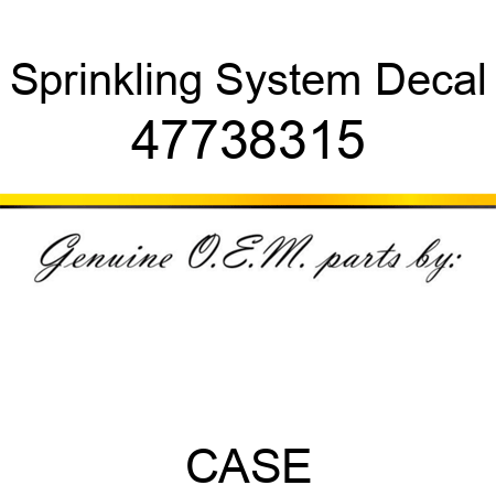 Sprinkling System Decal 47738315
