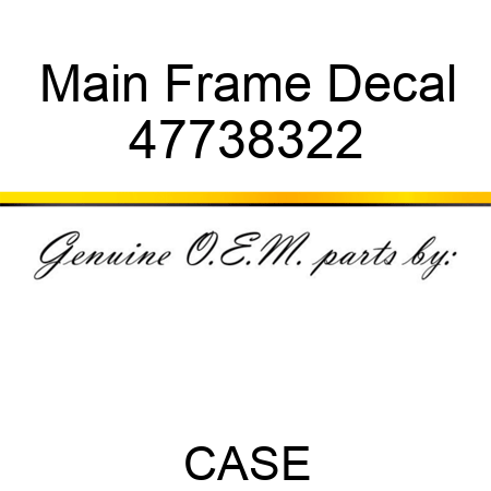 Main Frame Decal 47738322