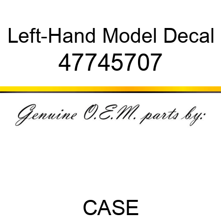 Left-Hand Model Decal 47745707
