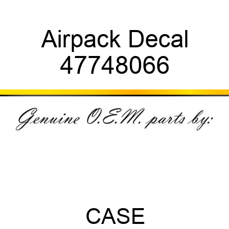 Airpack Decal 47748066