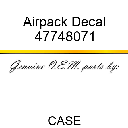 Airpack Decal 47748071
