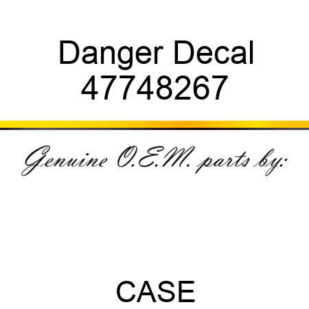 Danger Decal 47748267