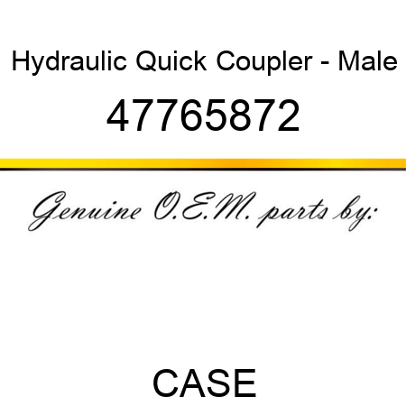 Hydraulic Quick Coupler - Male 47765872