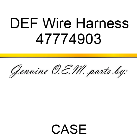 DEF Wire Harness 47774903