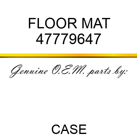 FLOOR MAT 47779647