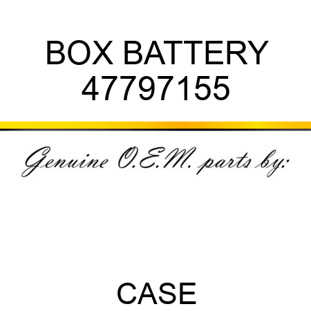 BOX, BATTERY 47797155