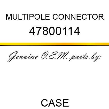 MULTIPOLE CONNECTOR 47800114