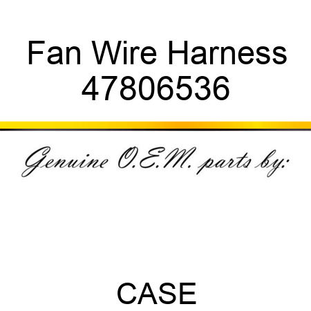 Fan Wire Harness 47806536