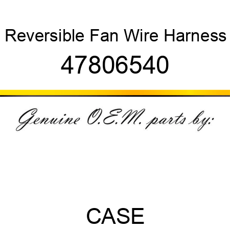 Reversible Fan Wire Harness 47806540