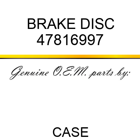 BRAKE DISC 47816997