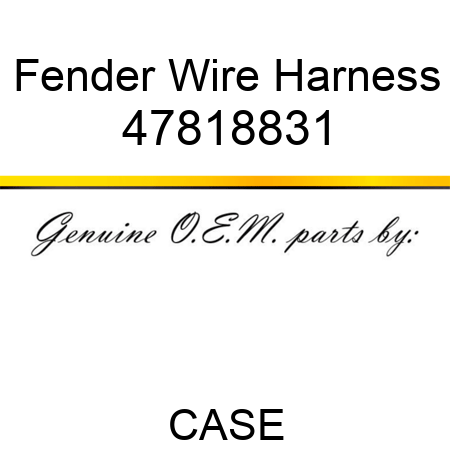 Fender Wire Harness 47818831