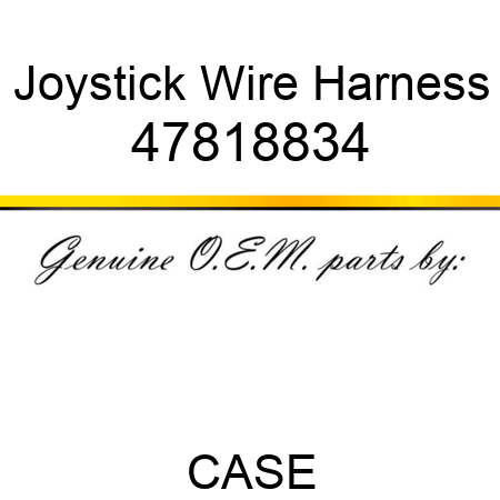 Joystick Wire Harness 47818834