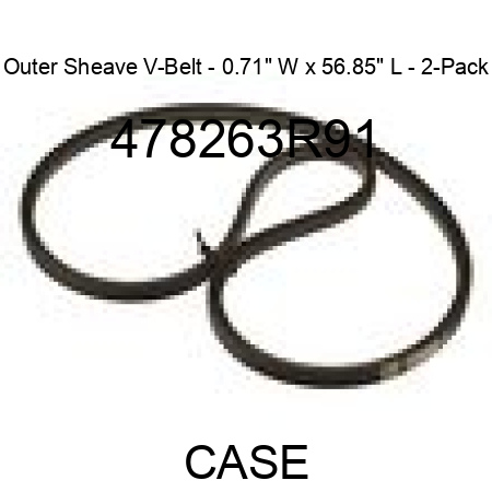 Outer Sheave V-Belt - 0.71" W x 56.85" L - 2-Pack 478263R91