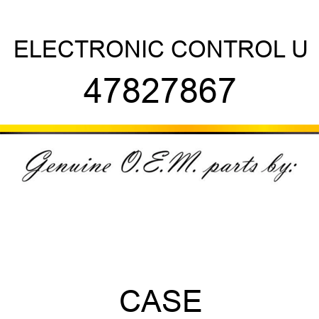 ELECTRONIC CONTROL U 47827867