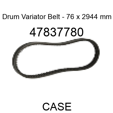 Drum Variator Belt - 76 x 2944 mm 47837780