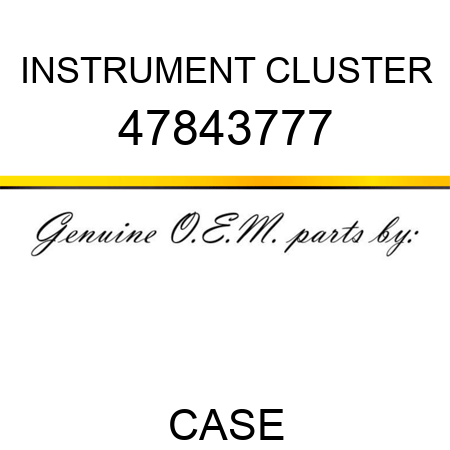 INSTRUMENT CLUSTER 47843777